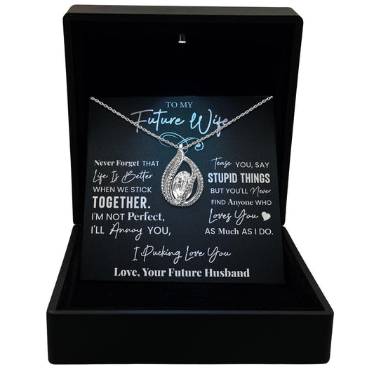 AllGifting, Women's Necklace, Orbital Birdcage, Future Wife Gift Sterling Silver Birdcage Pendant Jewelry, Card9
