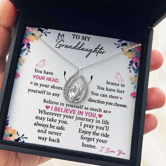 AllGifting, Birdcage Necklace For Women, Granddaughter Gift Sterling Silver Birdcage Pendant Jewelry, Card4