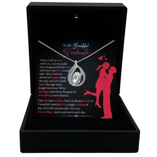 AllGifting, Women's Necklace, Orbital Birdcage, Soulmate Gift Sterling Silver Birdcage Pendant Jewelry, Card6