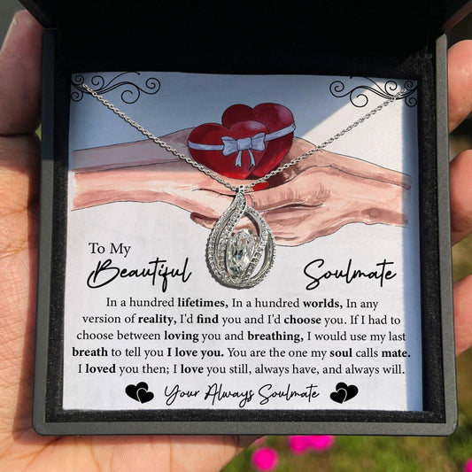 AllGifting, Birdcage Necklace For Women, Soulmate Gift Sterling Silver Birdcage Pendant Jewelry, Card8