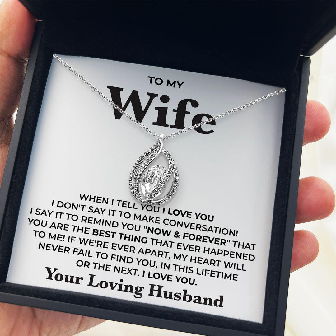 AllGifting, Women's Necklace, Orbital Birdcage, Wife Gift Sterling Silver Birdcage Pendant Jewelry, Card17