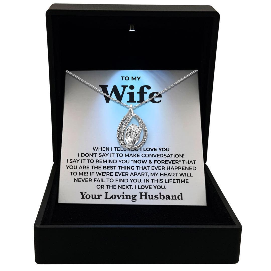 AllGifting, Women's Necklace, Orbital Birdcage, Wife Gift Sterling Silver Birdcage Pendant Jewelry, Card17