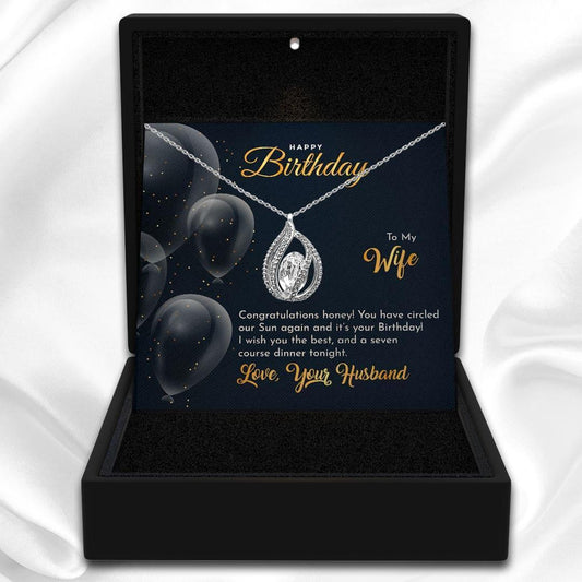 AllGifting, Women's Necklace, Orbital Birdcage, Wife Gift Sterling Silver Birdcage Pendant Jewelry, Card18