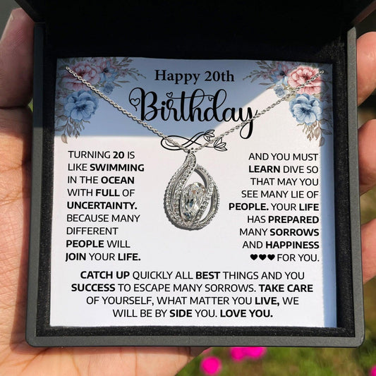 AllGifting, Birdcage Necklace For Women,  20th Birthday Gift for Her Pendant Jewelry