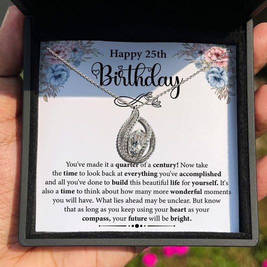 AllGifting, Birdcage Necklace For Women,  25th Birthday Gift for Her Pendant Jewelry