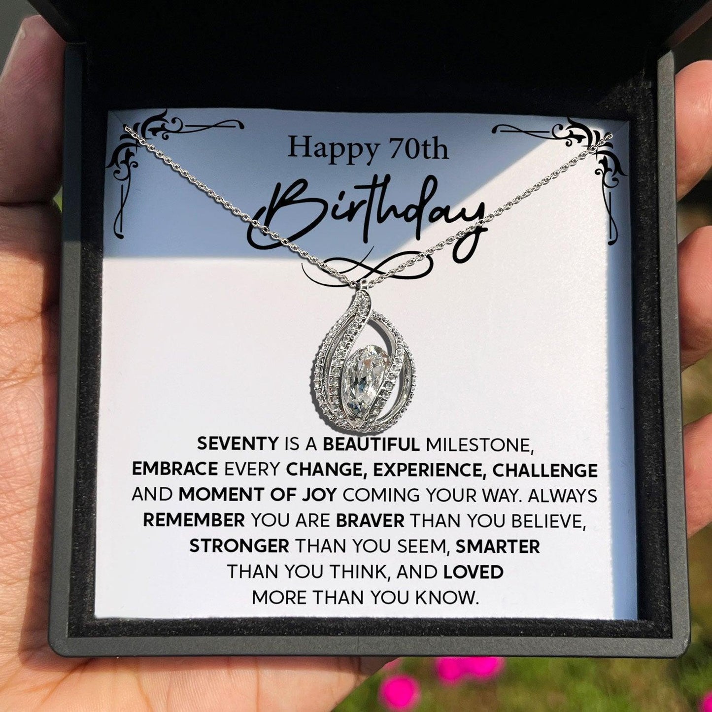 AllGifting, Birdcage Necklace For Women,  70th Birthday Gift for Her Pendant Jewelry