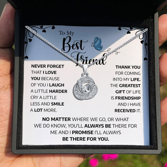 AllGifting, Love Knot Necklace For Women, Best Friend Gift Pendant Jewelry, Card3