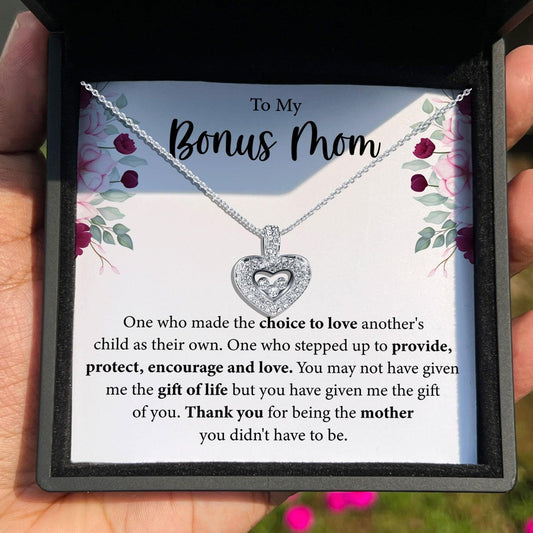 AllGifting, Floating Heart Necklace, Bonus Mom Gift Pendant Jewelry, Card9