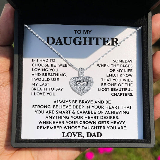 AllGifting, Floating Heart Necklace, Daughter Gift Pendant Jewelry, Card10