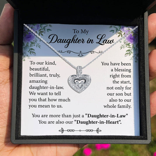 AllGifting, Floating Heart Necklace, Daughter-in-Law Gift Pendant Jewelry, Card3