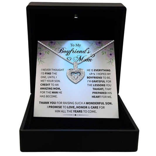 Women's Necklace, Floating Heart, Boyfriend's Mom Gift Sterling Silver Heart Pendant Jewelry