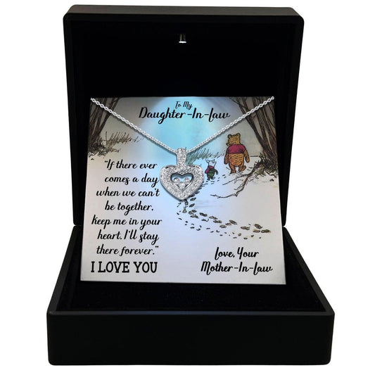 Women's Necklace, Floating Heart, Daughter-in-Law Gift Sterling Silver Heart Pendant Jewelry