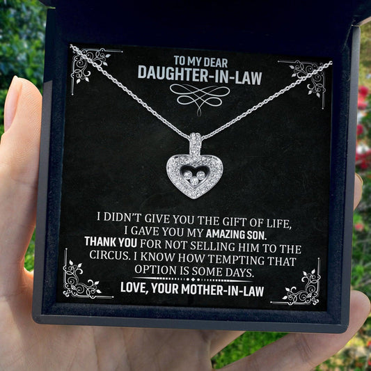 AllGifting, Floating Heart Necklace, Daughter-in-Law Gift Sterling Silver Heart Pendant Jewelry, Card5