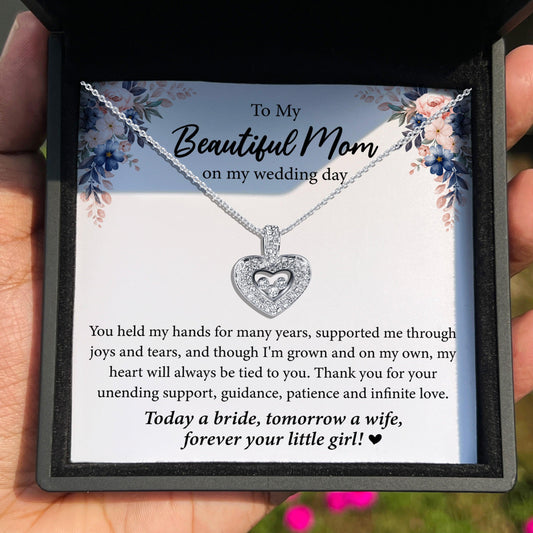 AllGifting, Floating Heart Necklace, Mom Gift Sterling Silver Heart Pendant Jewelry, Card2