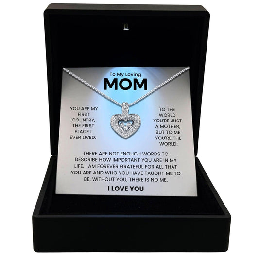 Women's Necklace, Floating Heart, Mom Gift Sterling Silver Heart Pendant Jewelry, Card6