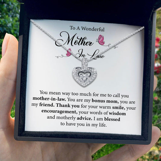 AllGifting, Floating Heart Necklace, Heart Sterling Silver Heart Pendant Jewelry, Card4