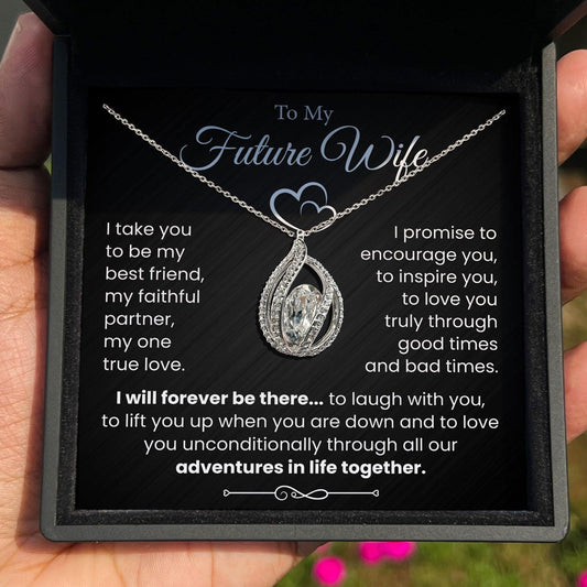 AllGifting, Birdcage Necklace For Women,  Future Wife Gift Pendant Jewelry, Card10