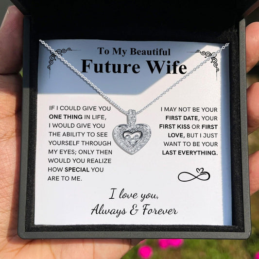 AllGifting, Floating Heart Necklace, Future Wife Gift Pendant Jewelry, Card4