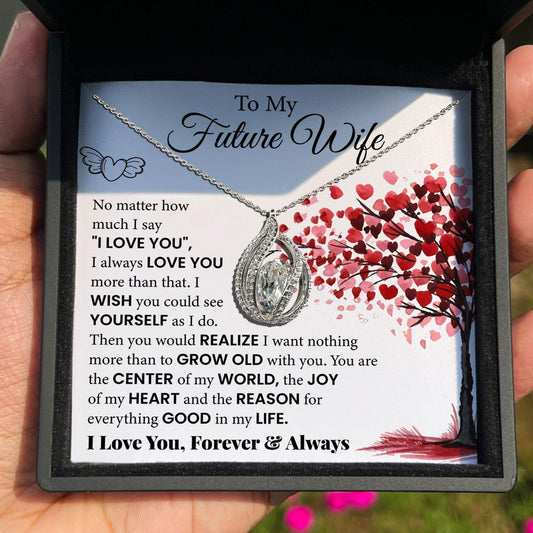 AllGifting, Birdcage Necklace For Women,  Future Wife Gift Pendant Jewelry, Card9
