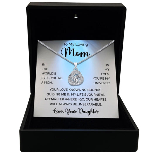 Women's Necklace, Love Knot, Mom Gift Gold Plated Love Knot Jewelry, Card7