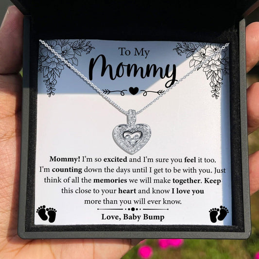 AllGifting, Floating Heart Necklace, Mom Gift Pendant Jewelry, Card11