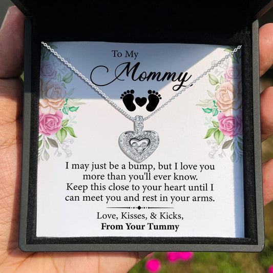 AllGifting, Floating Heart Necklace, Mom Gift Pendant Jewelry, Card12