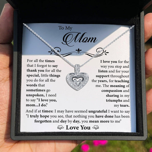 AllGifting, Floating Heart Necklace, Mom Gift Pendant Jewelry, Card6