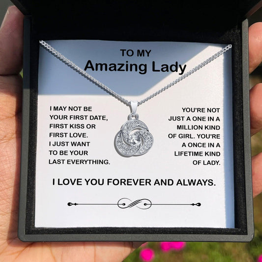 AllGifting, Love Knot Necklace For Women, Pendant Jewelry, Card15