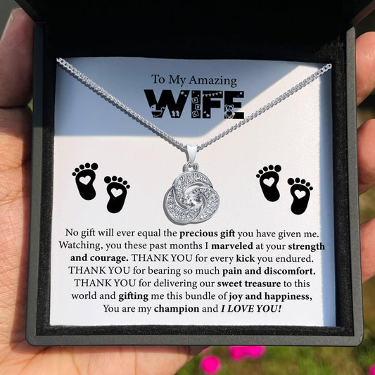 AllGifting, Love Knot Necklace For Women, Pendant Jewelry, Card28