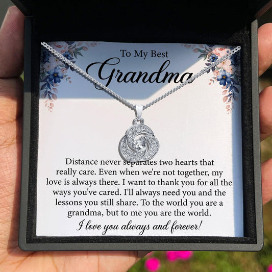 AllGifting, Love Knot Necklace For Women, Pendant Jewelry, Card40