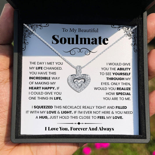 AllGifting, Floating Heart Necklace, Soulmate Gift Pendant Jewelry, Card2