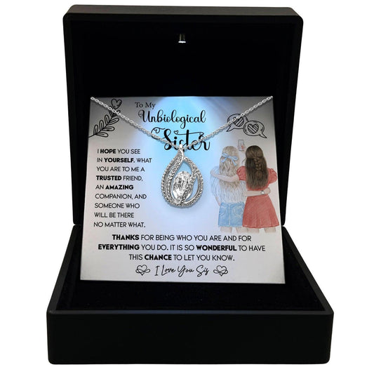 Women's Necklace Unbiological Sister Gift Pendant Jewelry, Card3
